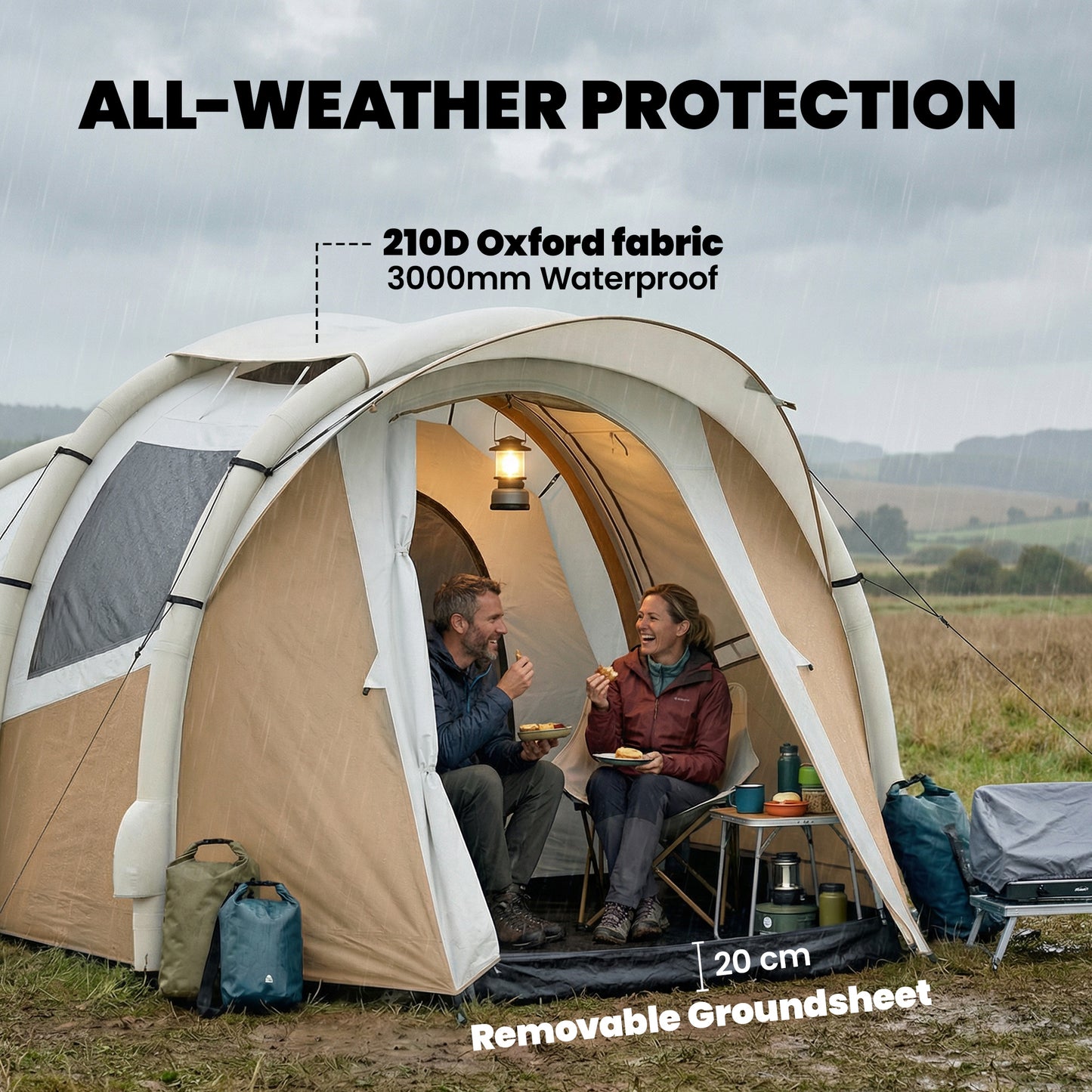 Inflatable Camping Tent w/ Air Pump