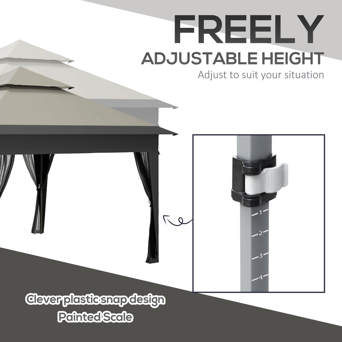 3 x 3(m) Pop Up Gazebo with Mosquito Netting