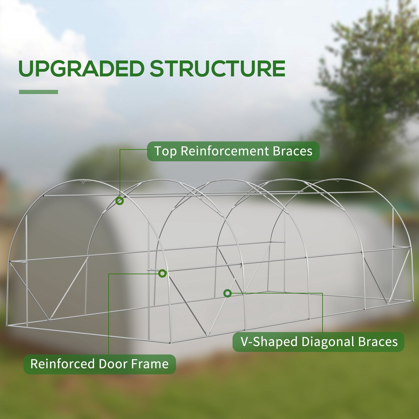6x3m Polytunnel Greenhouse