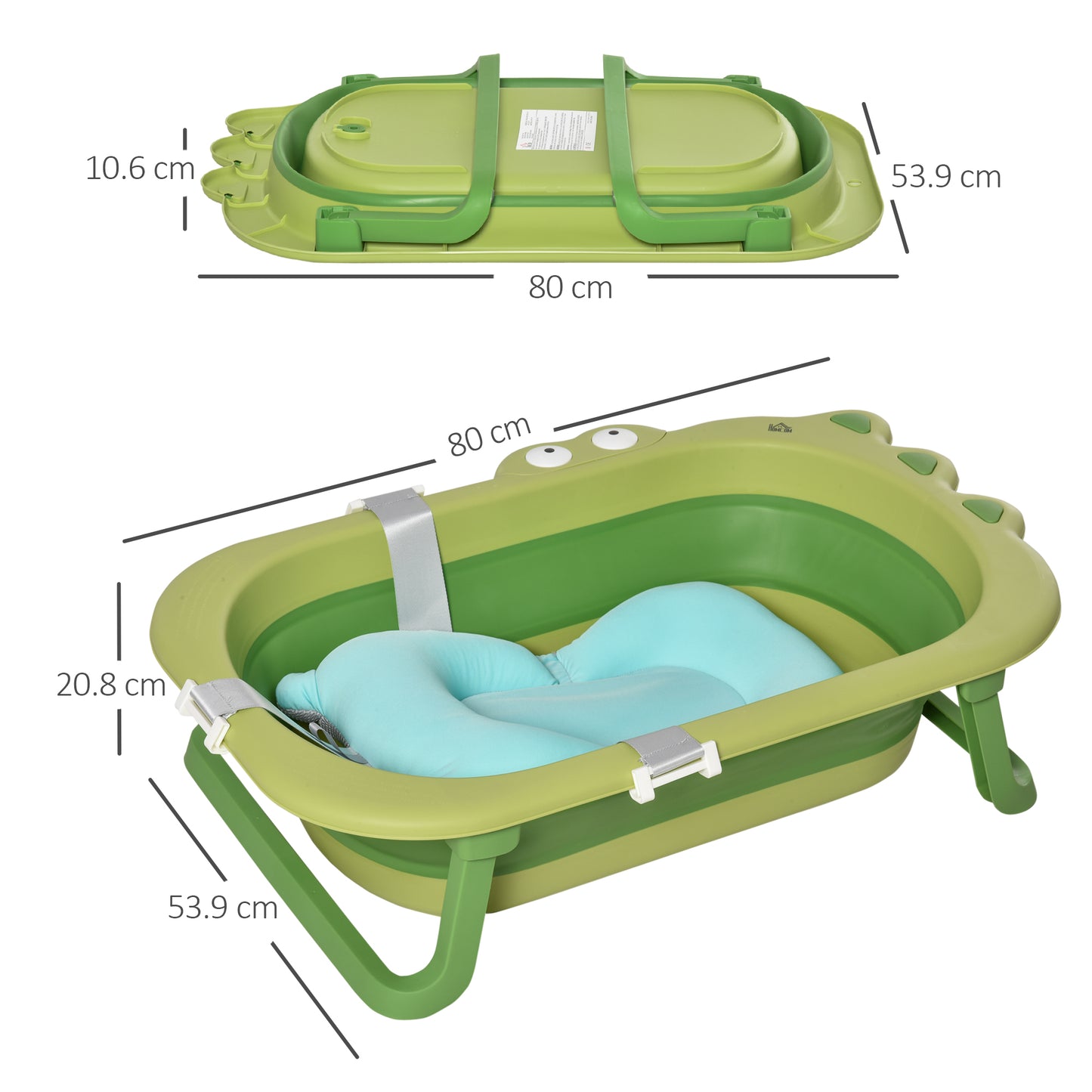 Baby Bath Tub for Toddler Kids Infant Ergonomic Foldable Secure