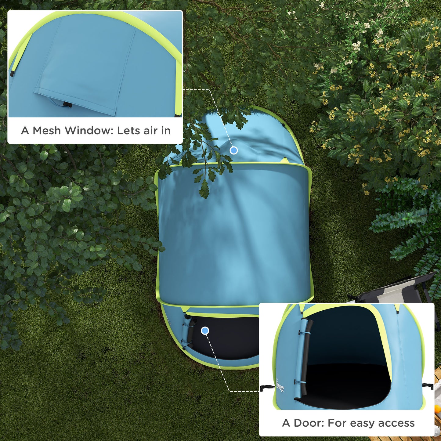 Two-Man Pop-Up Dome Tent, with Accessories
