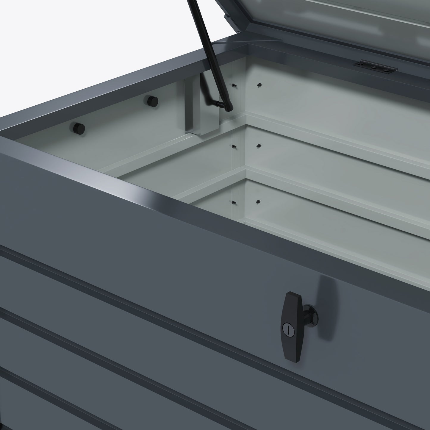 311L Galvanised Steel Garden Storage Box, with Lock
