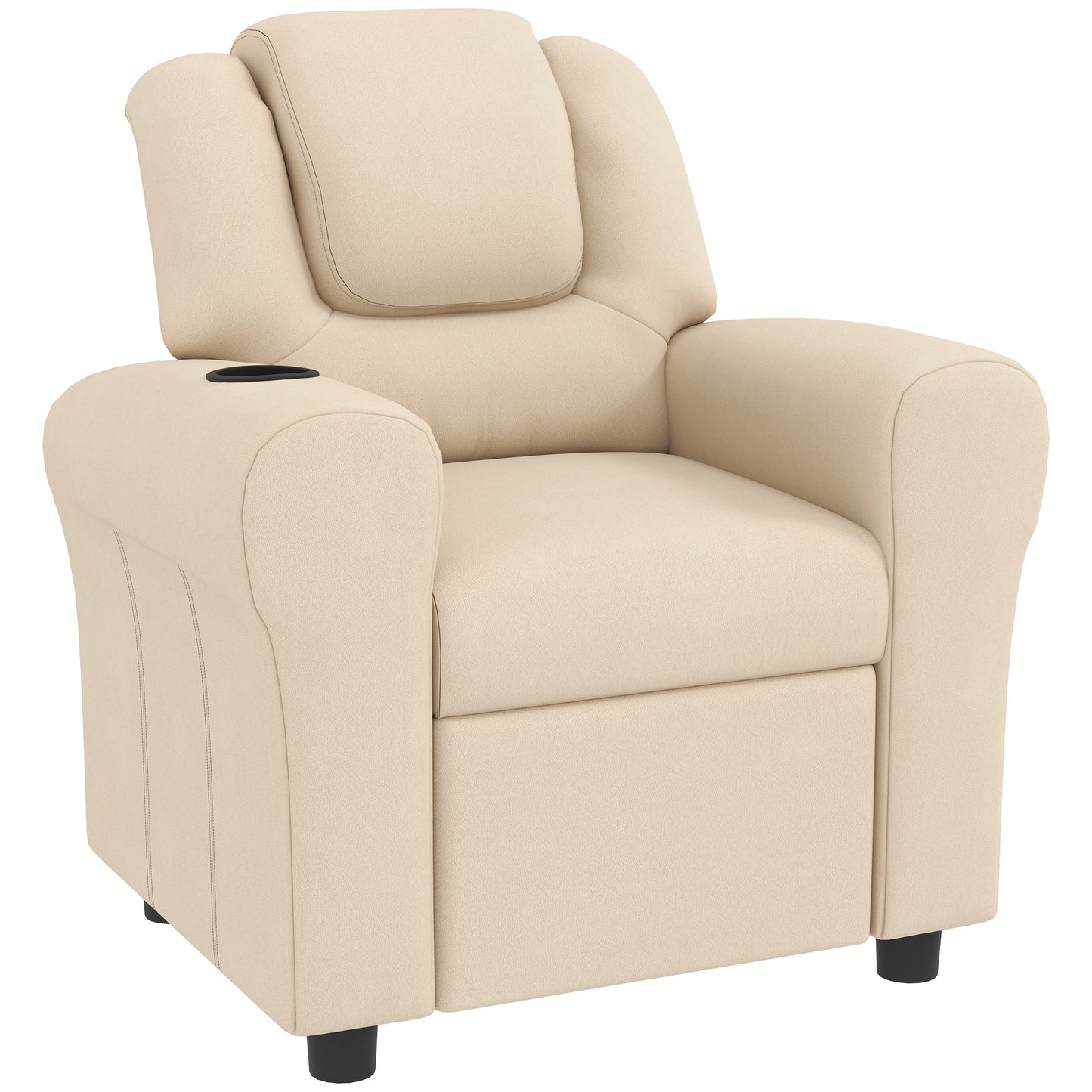 Kids Recliner Chair, PU Leather with Adjustable Backrest, Footrest