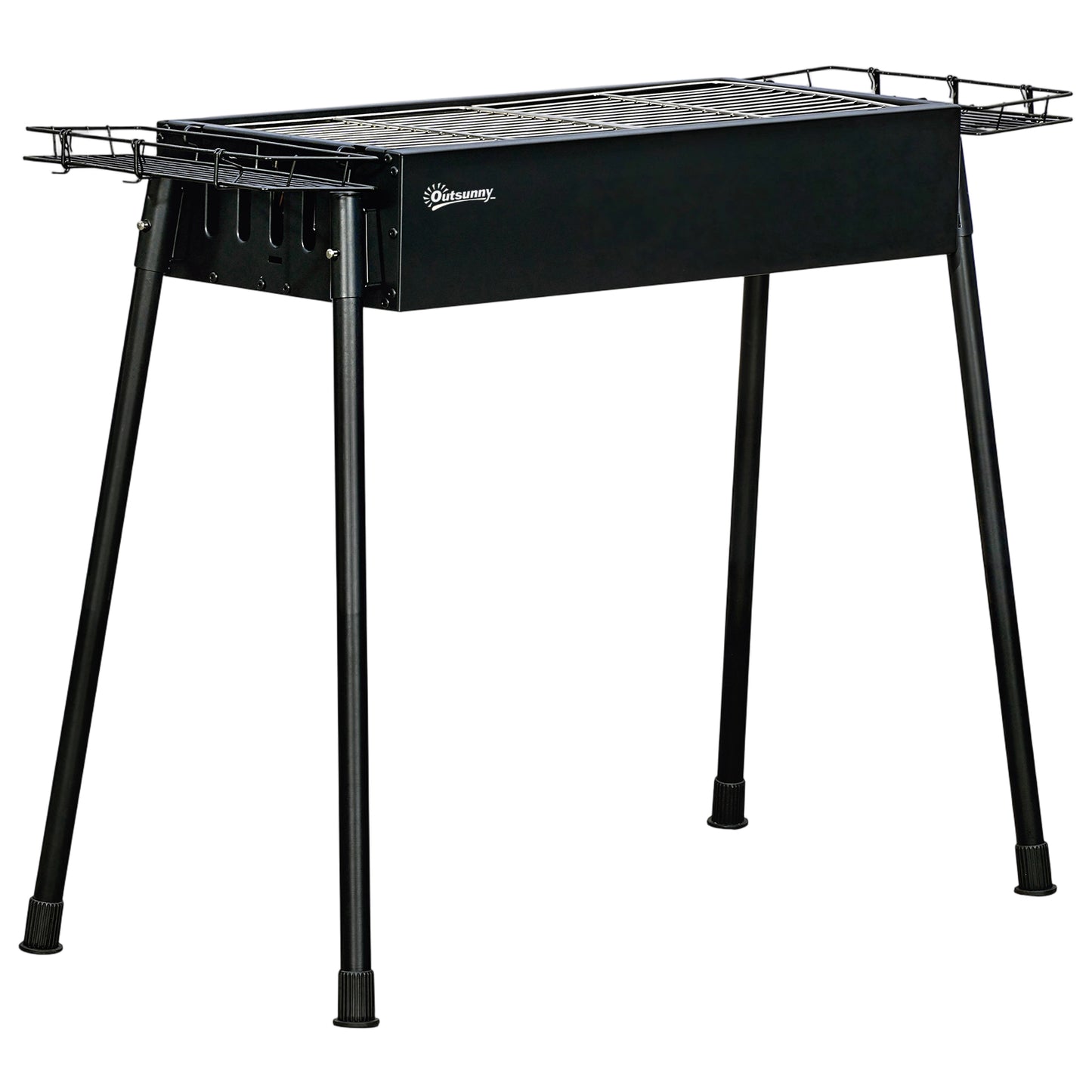 Portable Charcoal BBQ Grill with Seasoning Baskets