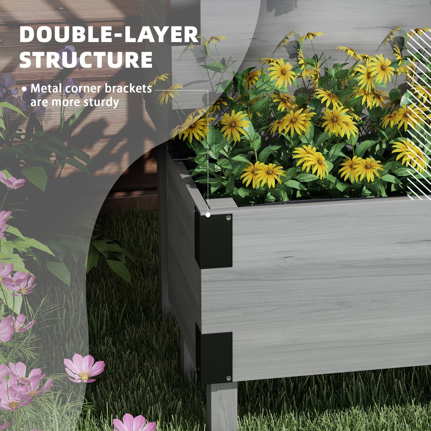 Raised Garden Bed with Trellis (1)