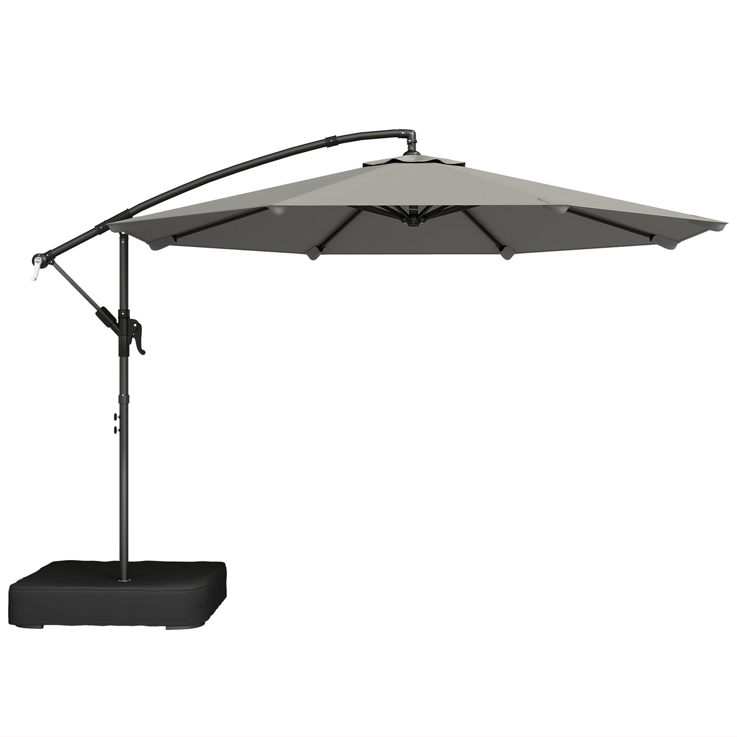 3 m Garden Cantilever Parasol with Cross Base, Sandbag