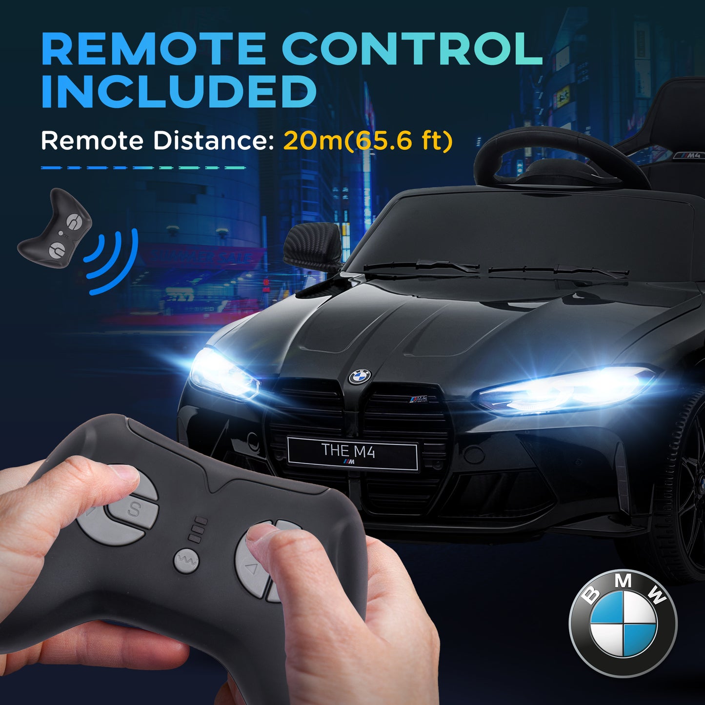 12V BMW Licensed Kids Car, with Easy Transport, Remote Control