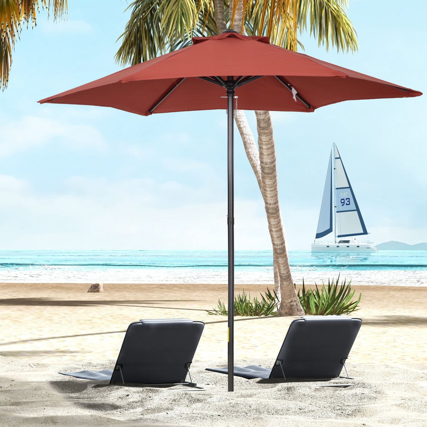 2m Garden Parasol Umbrella