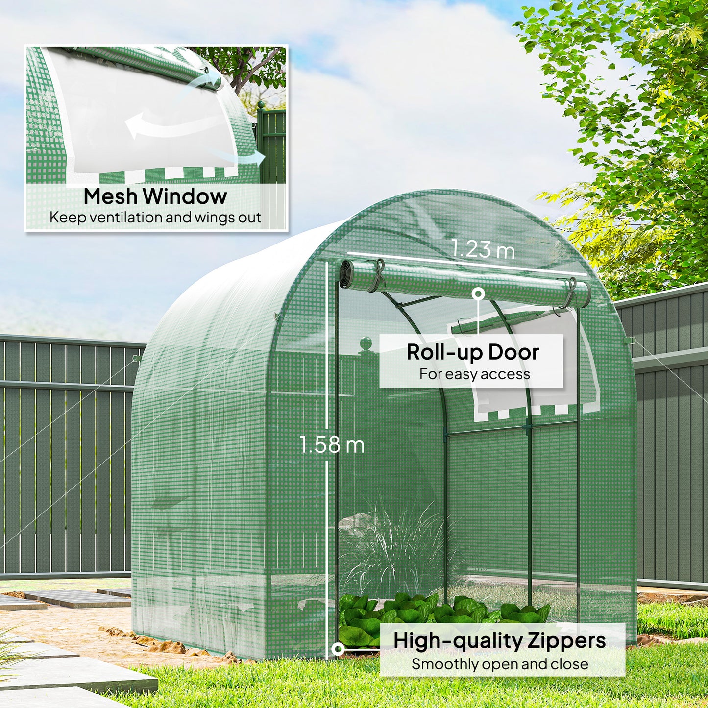 Walk in Polytunnel Greenhouse
