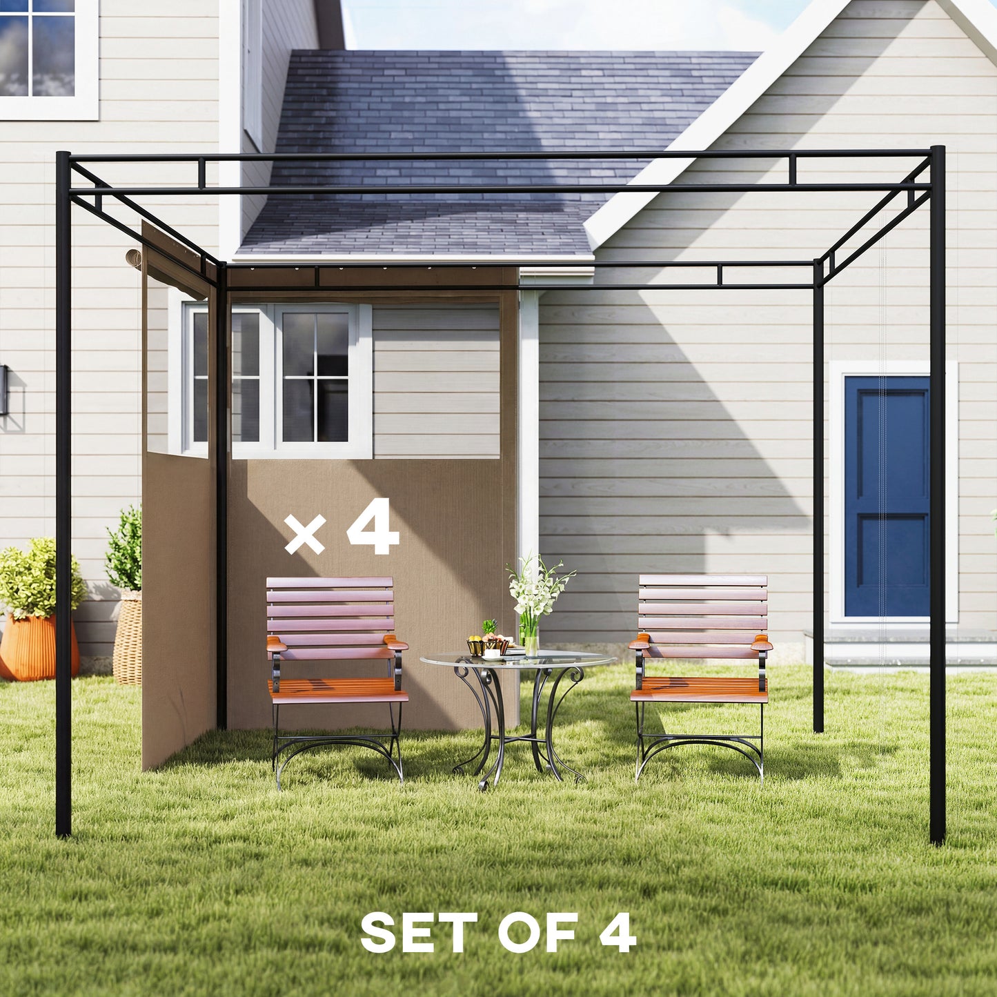 4 Pack Replacement Gazebo Curtains Privacy Panel (1)
