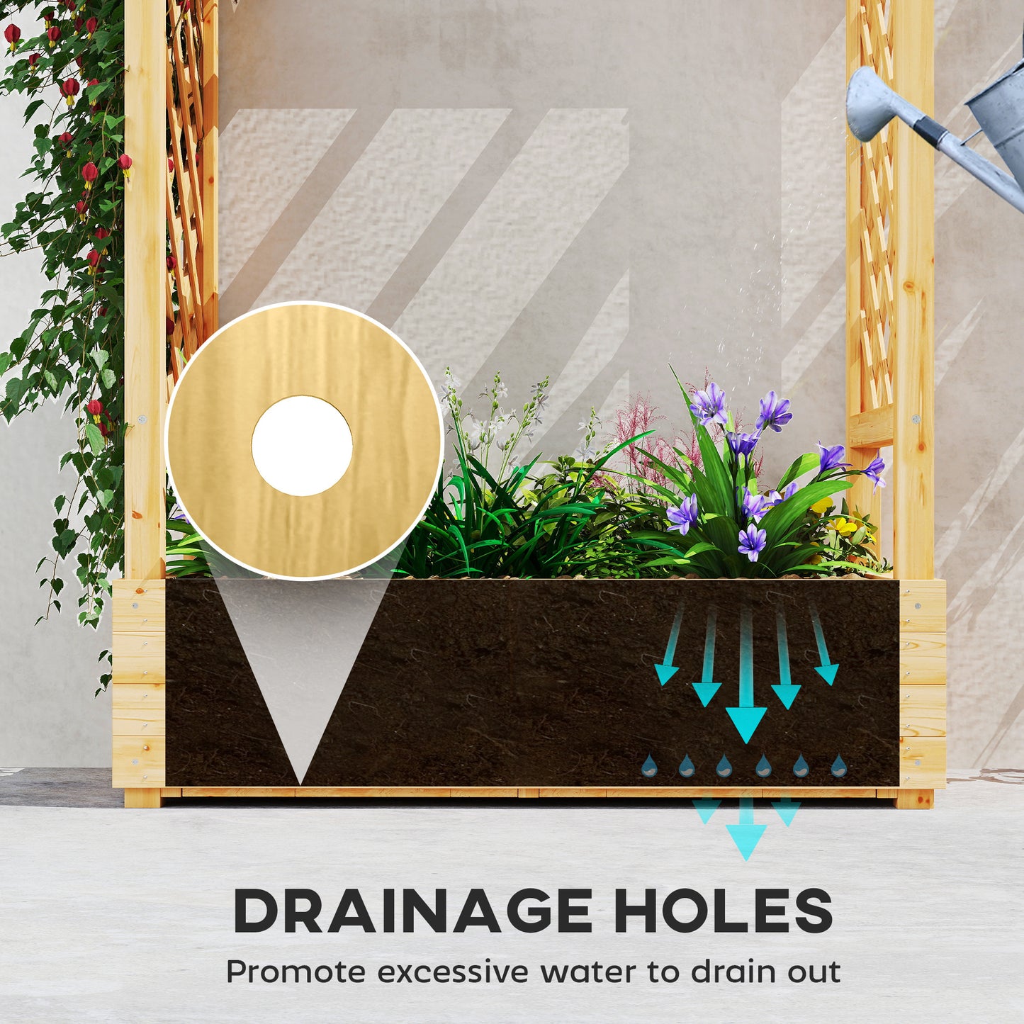 Garden Planter with Trellis (1)
