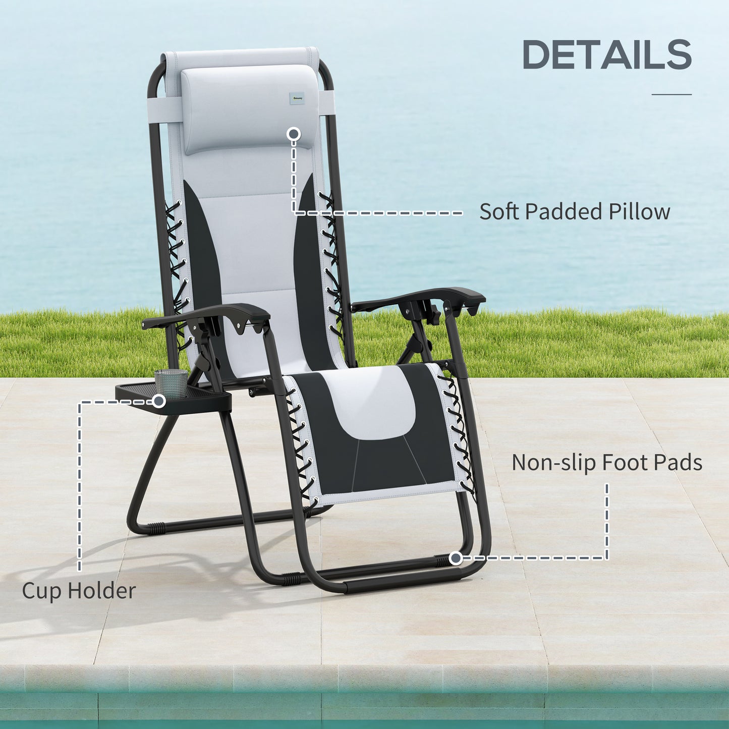 Zero Gravity Lounger Chair Set of 2 (1)
