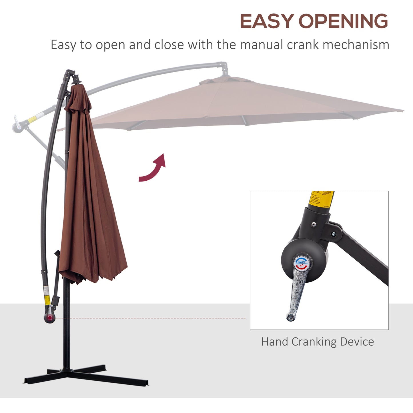 Φ3m Hanging Umbrella Parasol