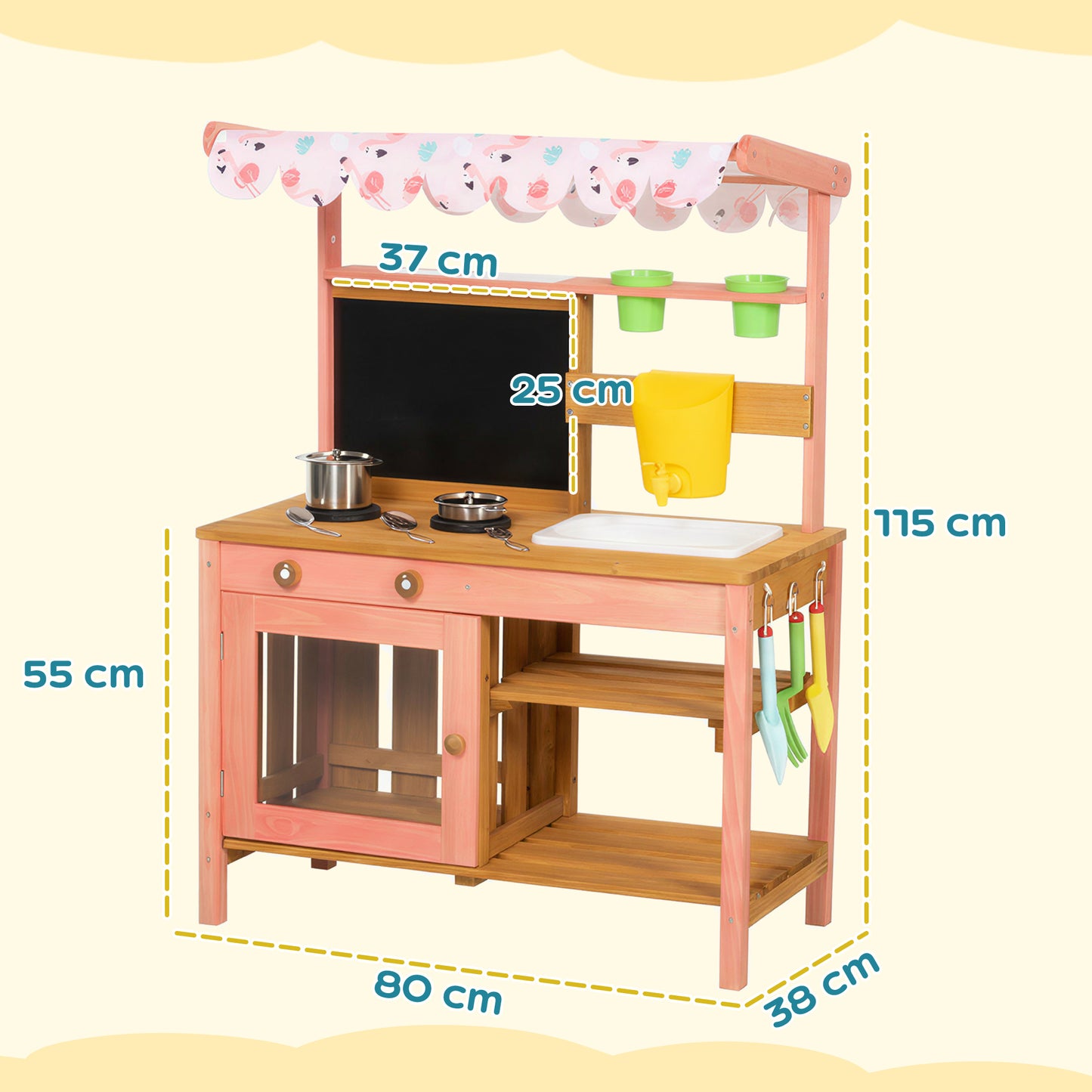 Kids Mud Kitchen with Canopy