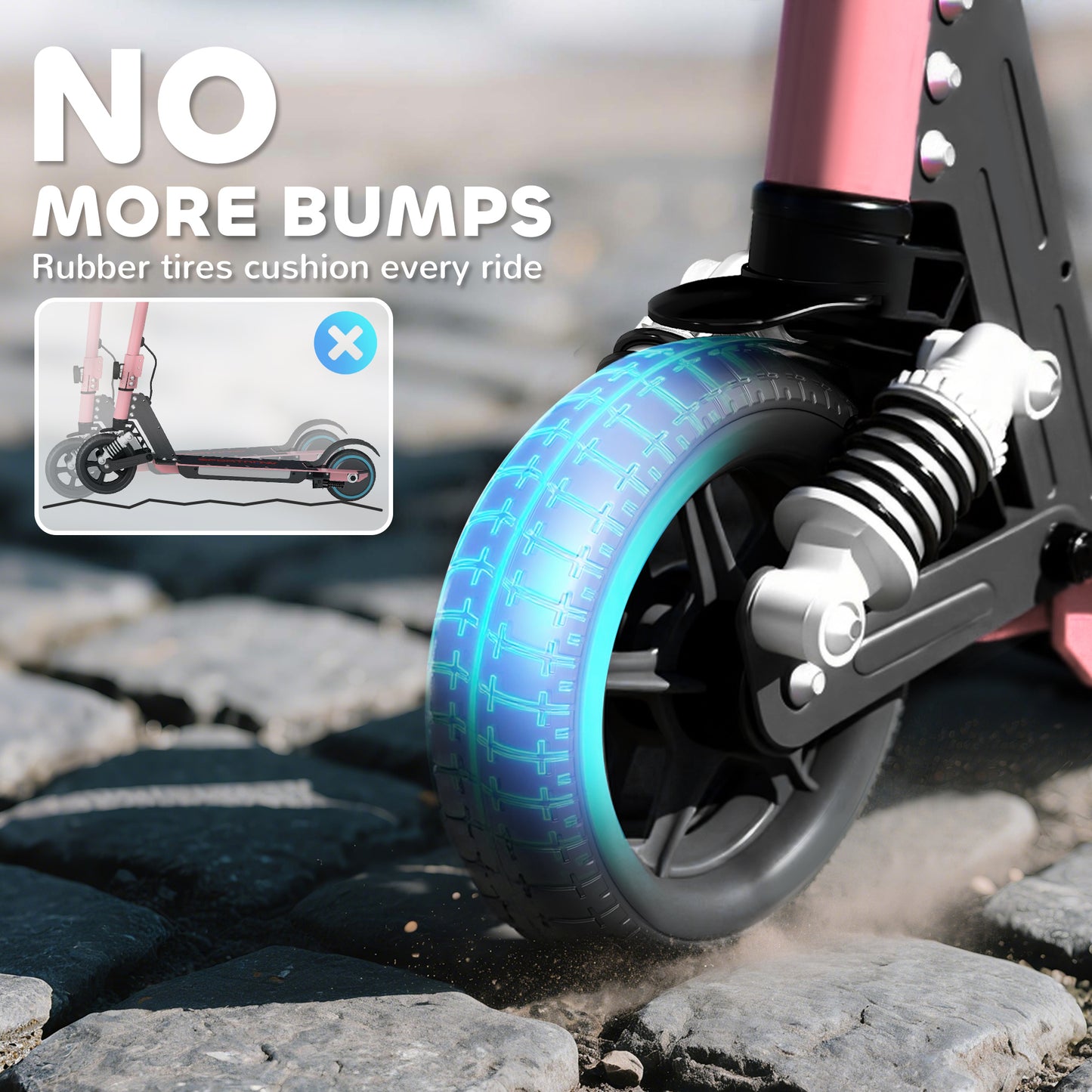 Folding Electric Scooter for Kids, with Dual Brakes