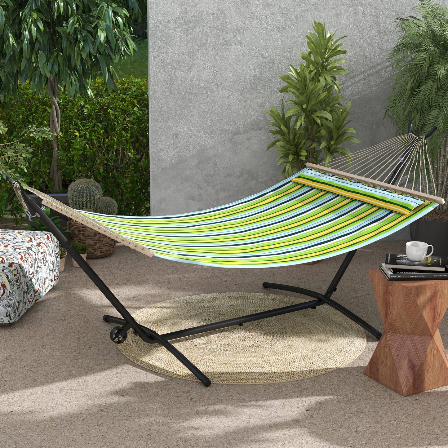 9.5ft Hammock Stand, Portable Hammock with Wheels