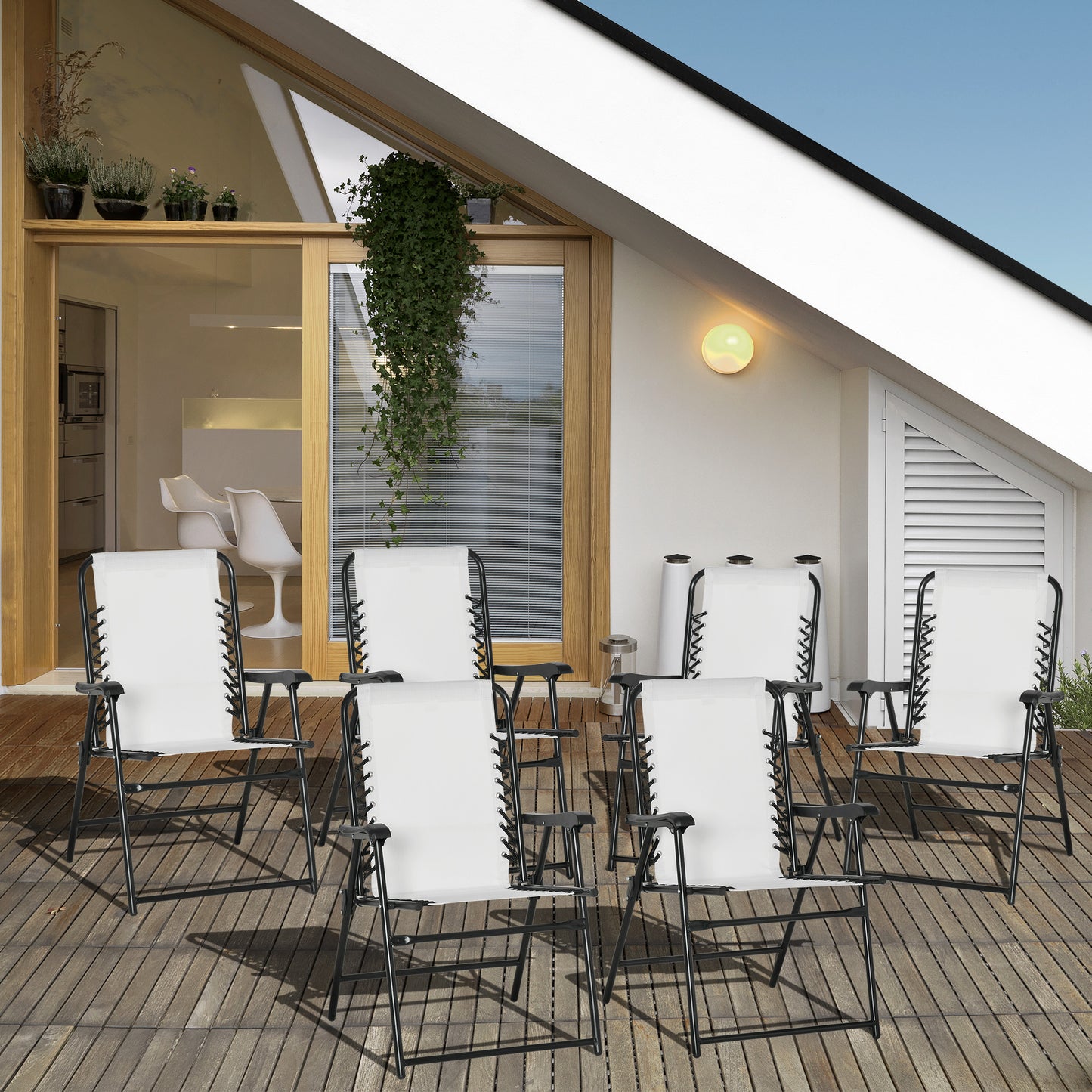 Set of 6 Patio Folding Chair Set
