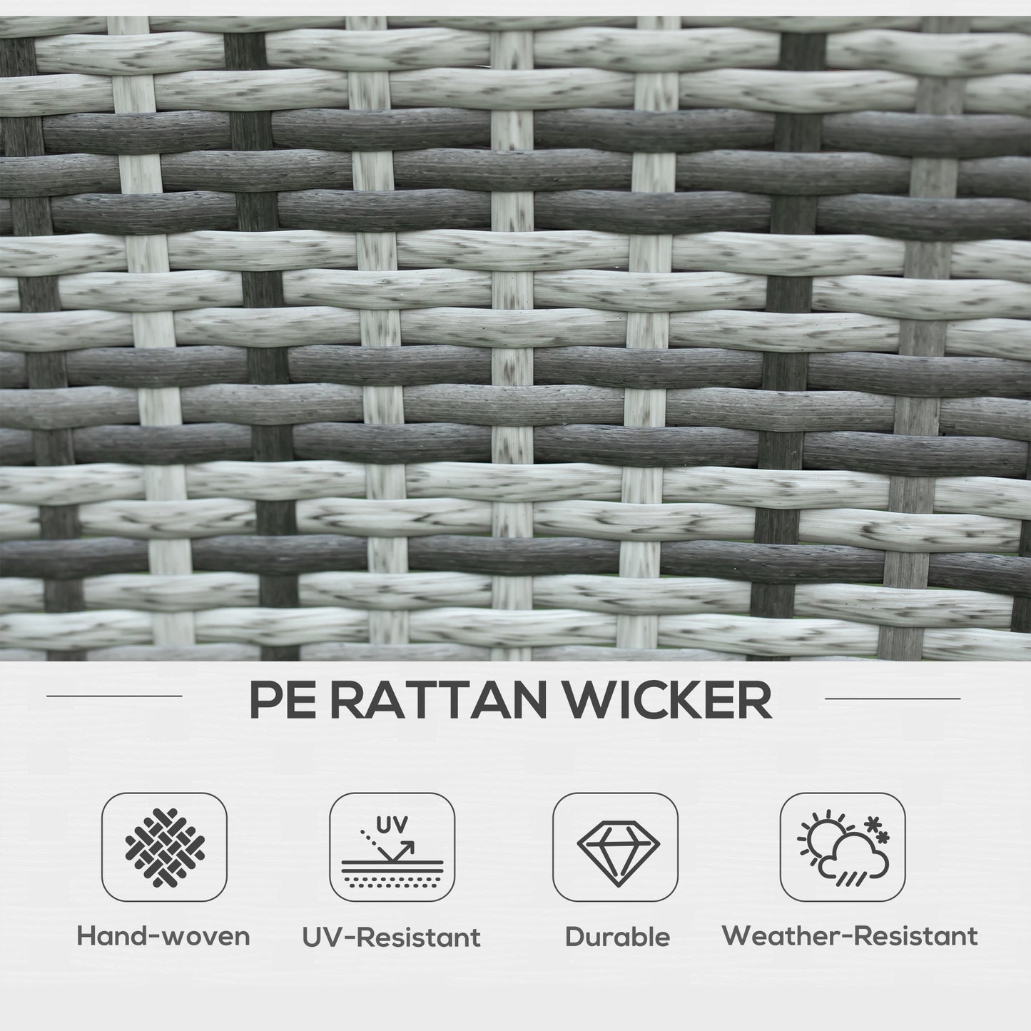 7-Piece Rattan Garden Furniture Set with Cushions