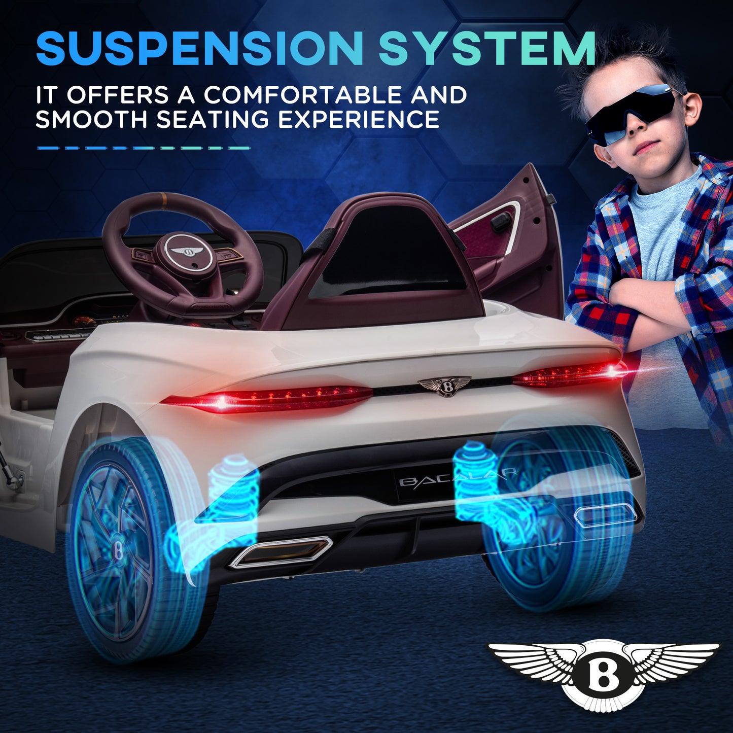Bentley Bacalar Licensed 12V Kids Electric Car, with Remote Control