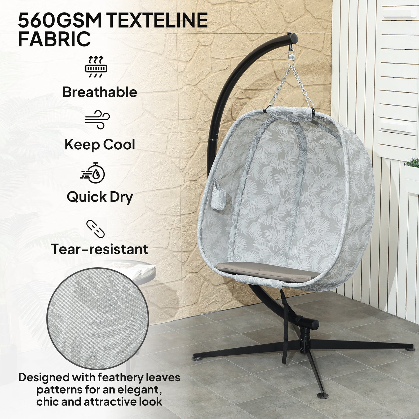 Hanging Egg Chair Outdoor Indoor Garden Swing Chair (3)