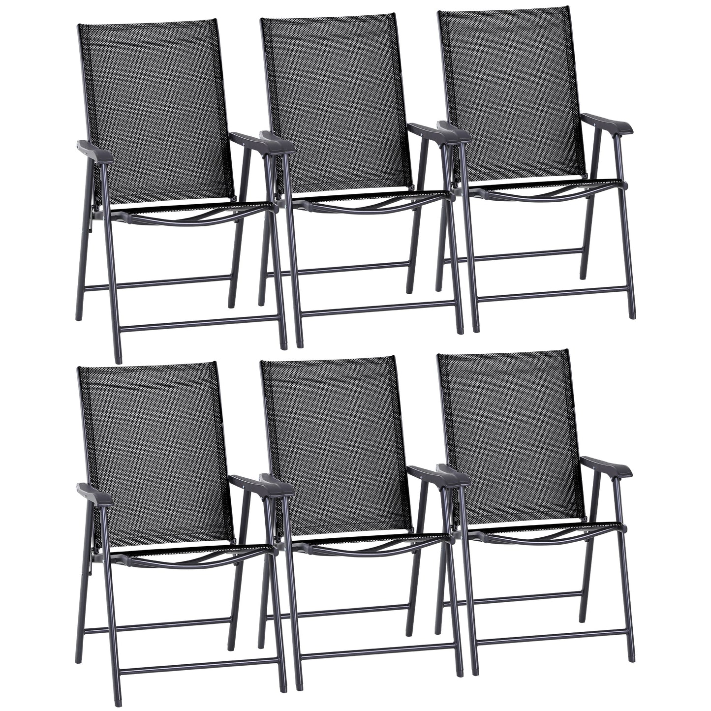 Set of Six Folding Garden Chairs