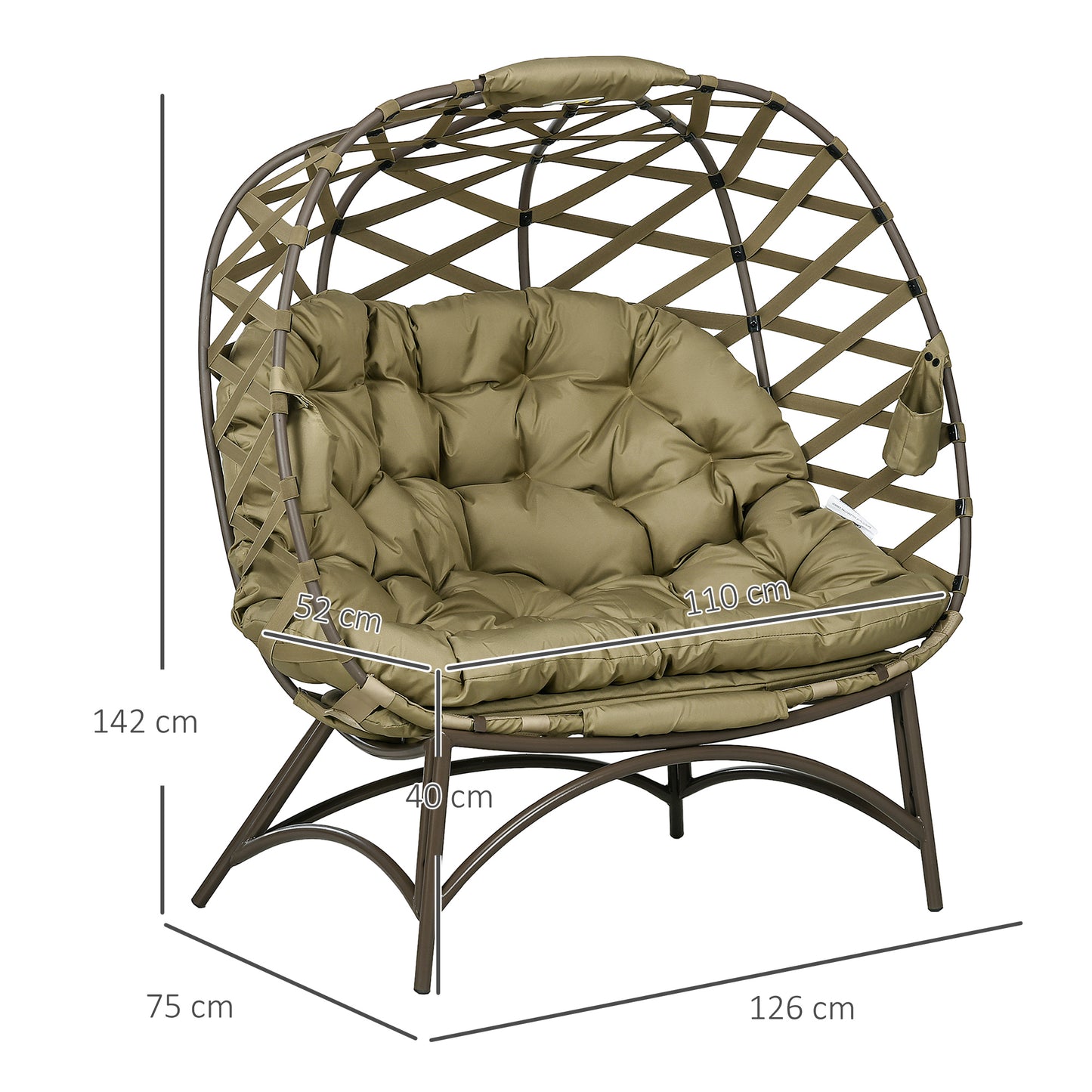 2 Seater Egg Chair Outdoor