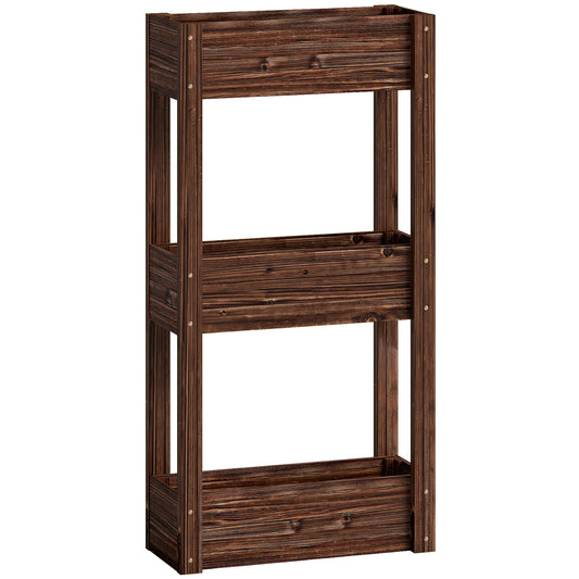 3-Tier Wooden Raised Planter
