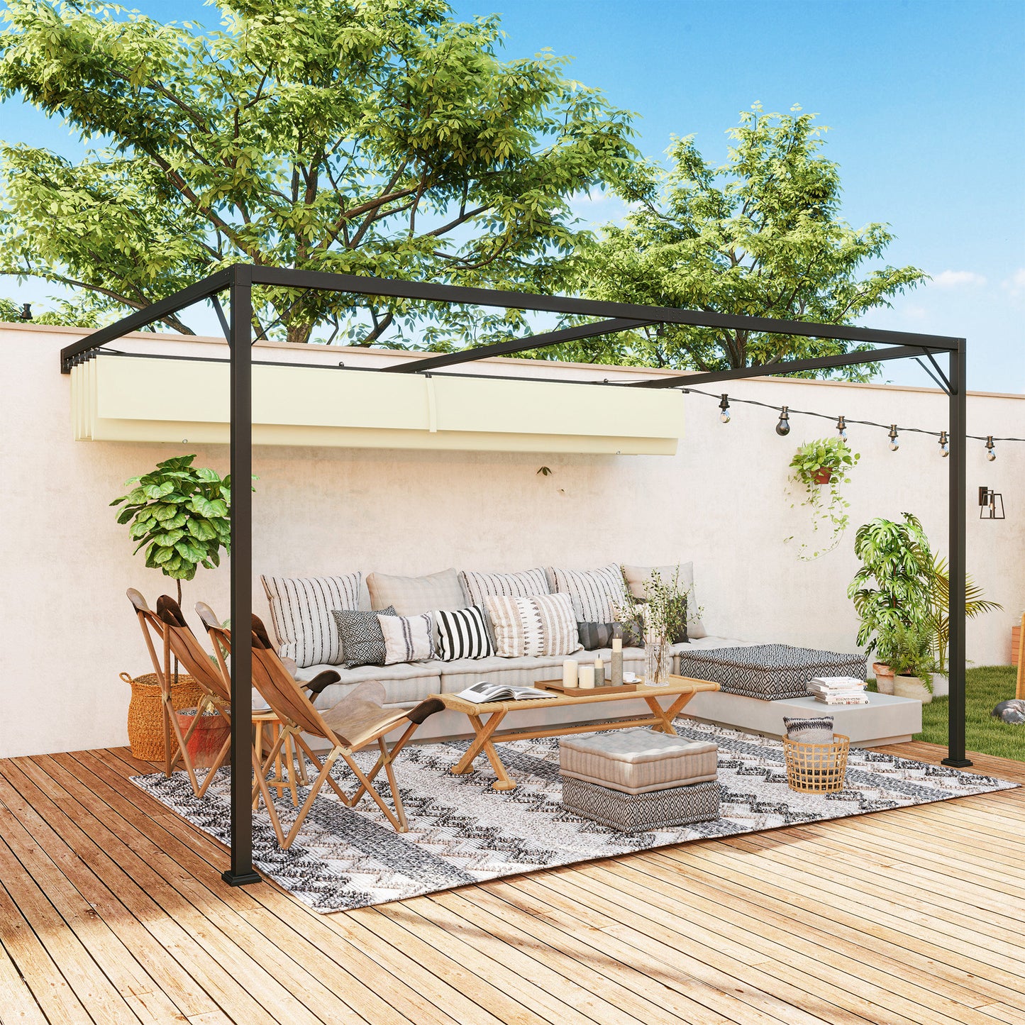 4 x 3 m Pergola, with Sliding Canopy