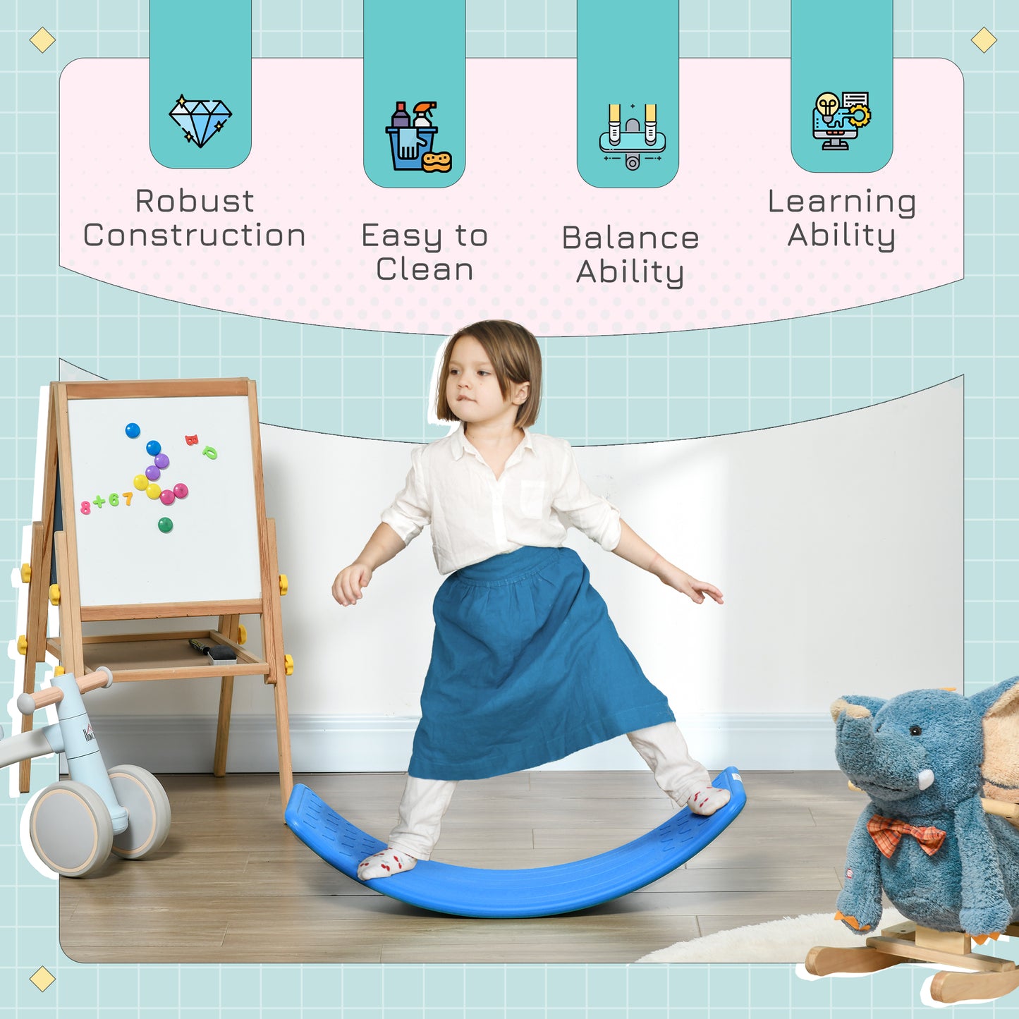 Balance Board, Kids Wobble board, for Ages 3-6 Years