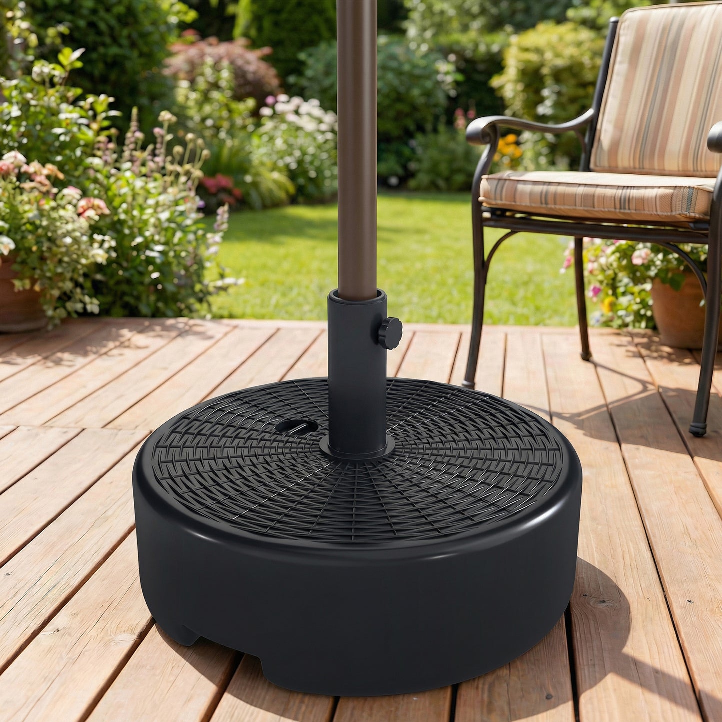 Patio Umbrella Base 22kg Sand Filled Garden Parasol Stand forfor