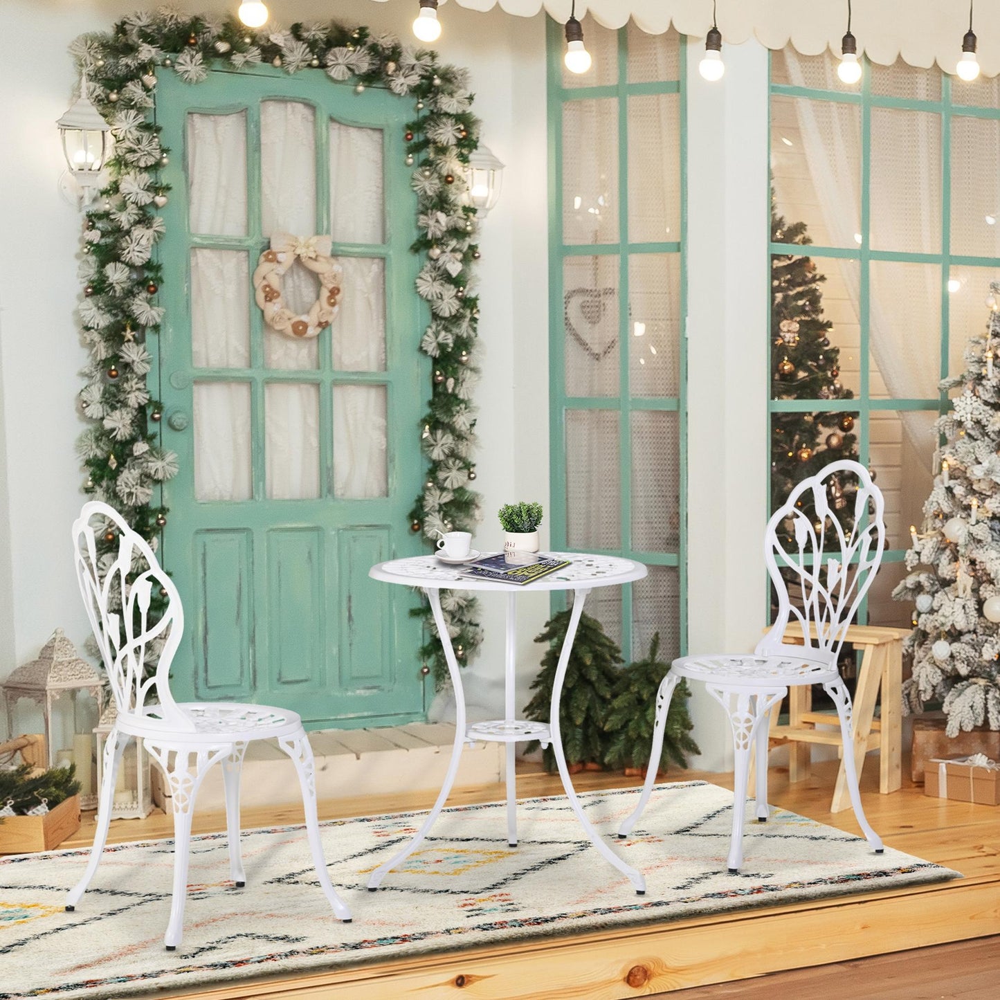 3 Piece Patio Bistro Set for 2
