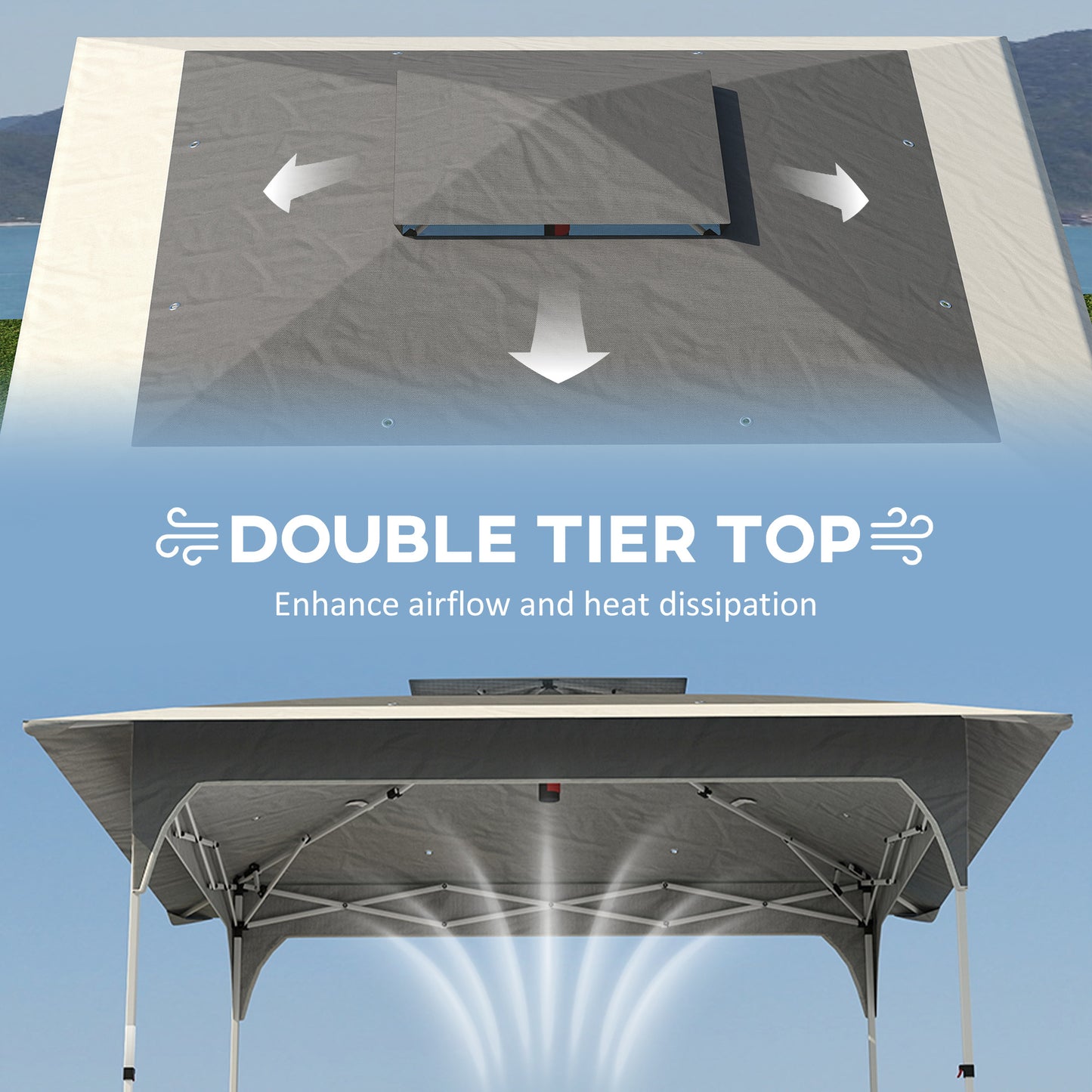 3.5 x 3.5 m Pop Up Gazebo with One-Push Setup