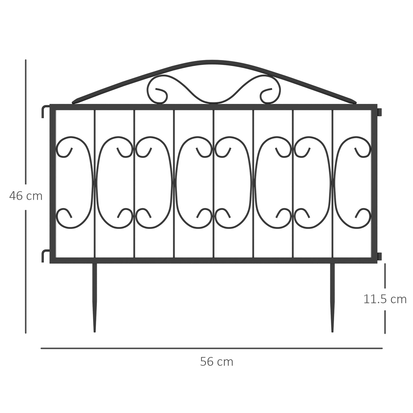 Decorative Garden Fencing, 4PCs Outdoor Picket Fence Panels (1)
