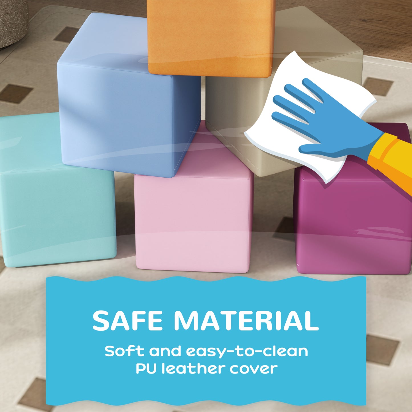 12 PCs Soft Play Blocks, Soft Foam Toy