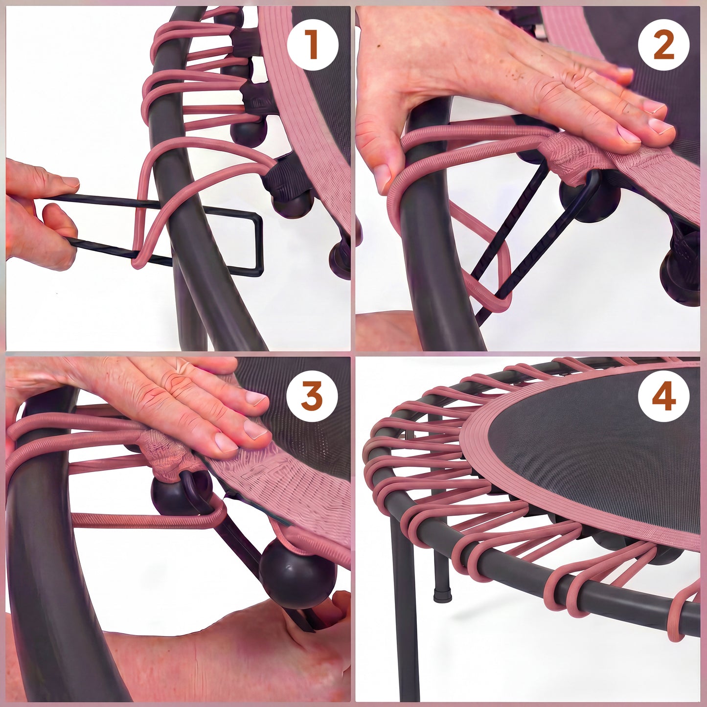 40" Foldable Fitness Trampoline Rebounder with Handle