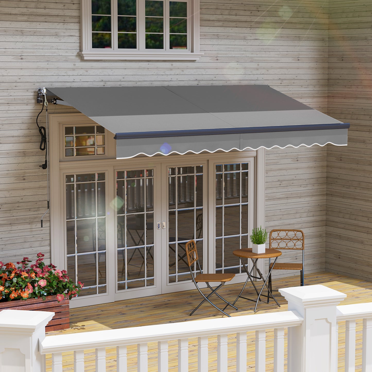 3.5 x 3m Electric/Manual Awning, with Remote