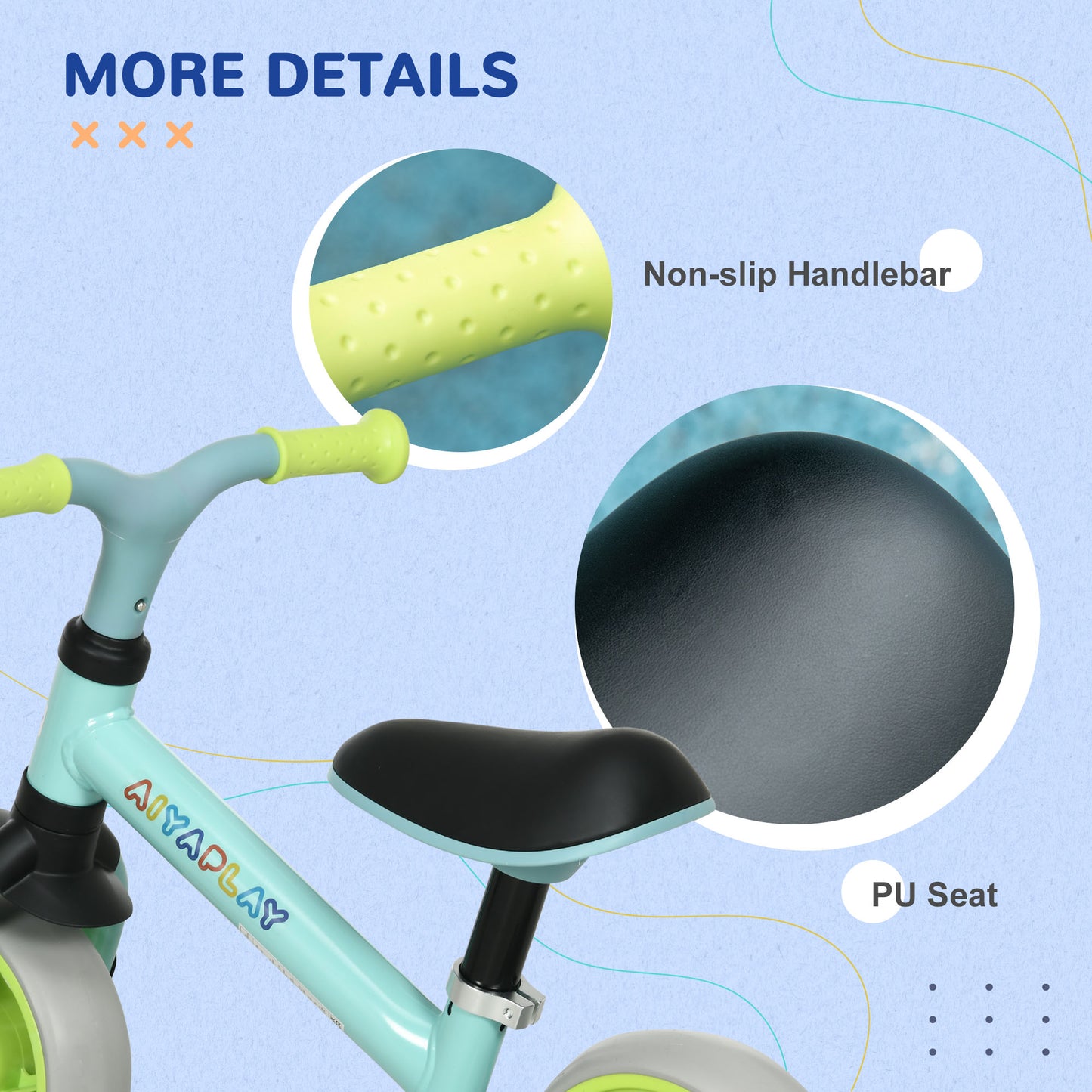 8" Balance Bike, Lightweight Training Bike for Children