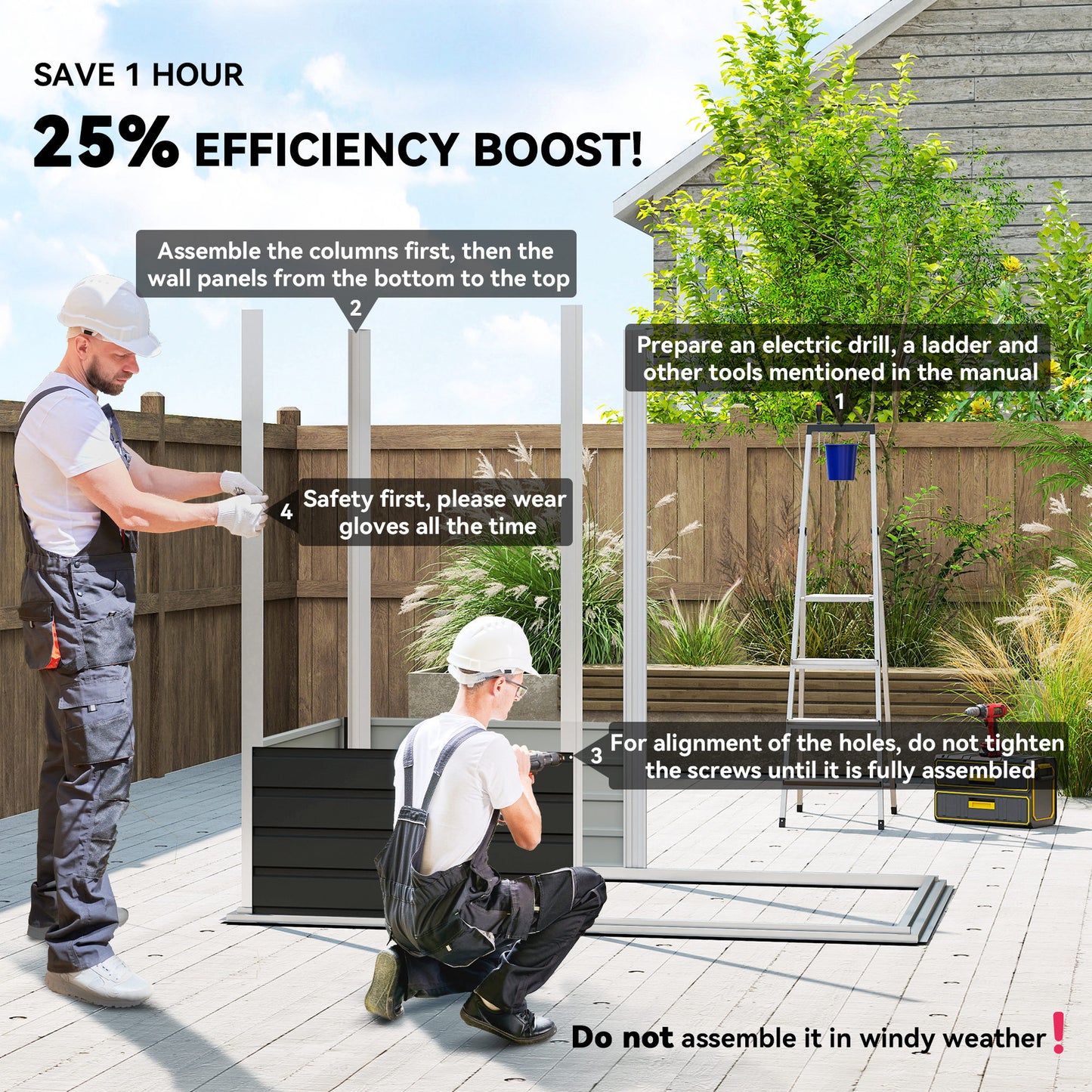 6 x 4ft Metal Garden Storage Shed