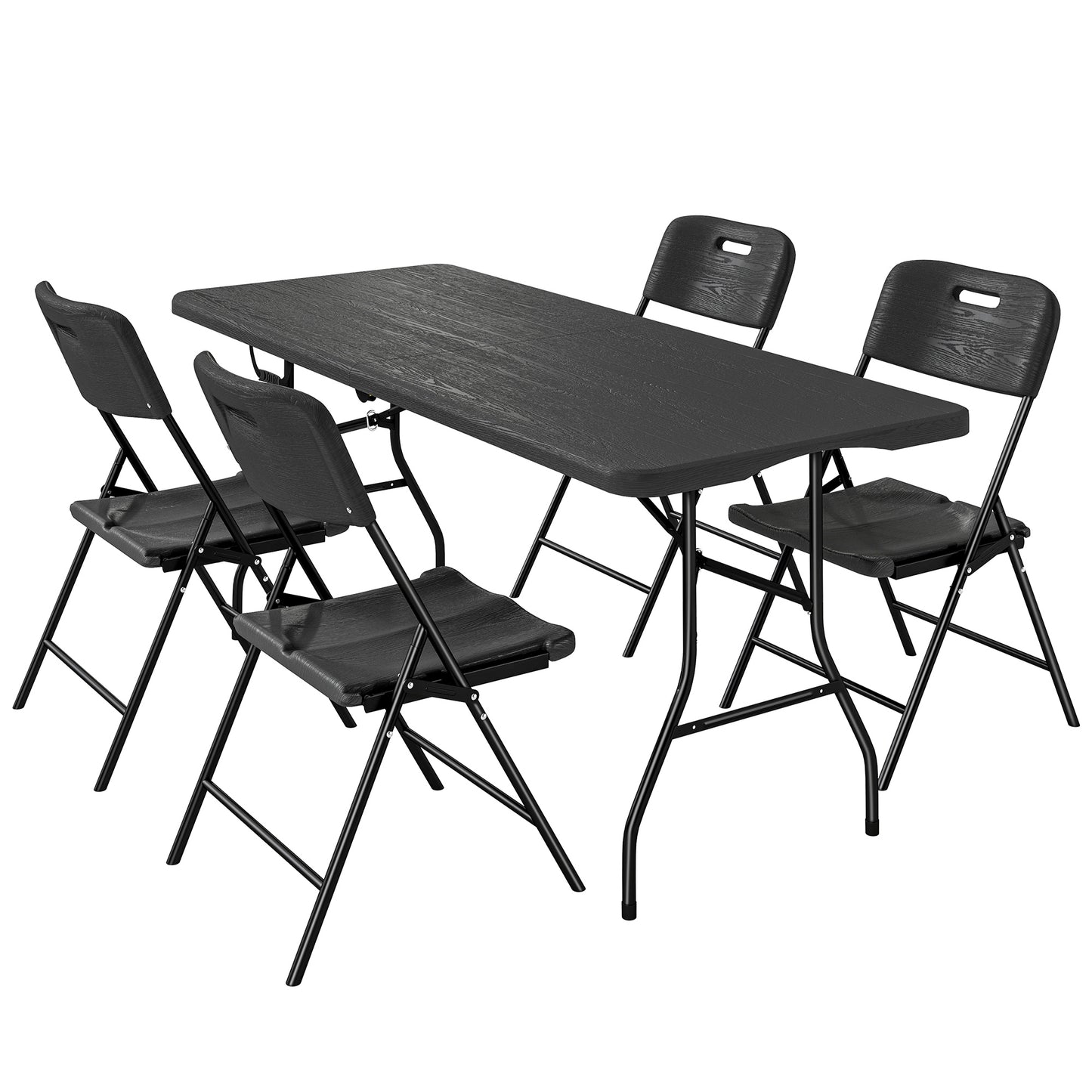 5 Piece 6ft Foldable Table and Chairs