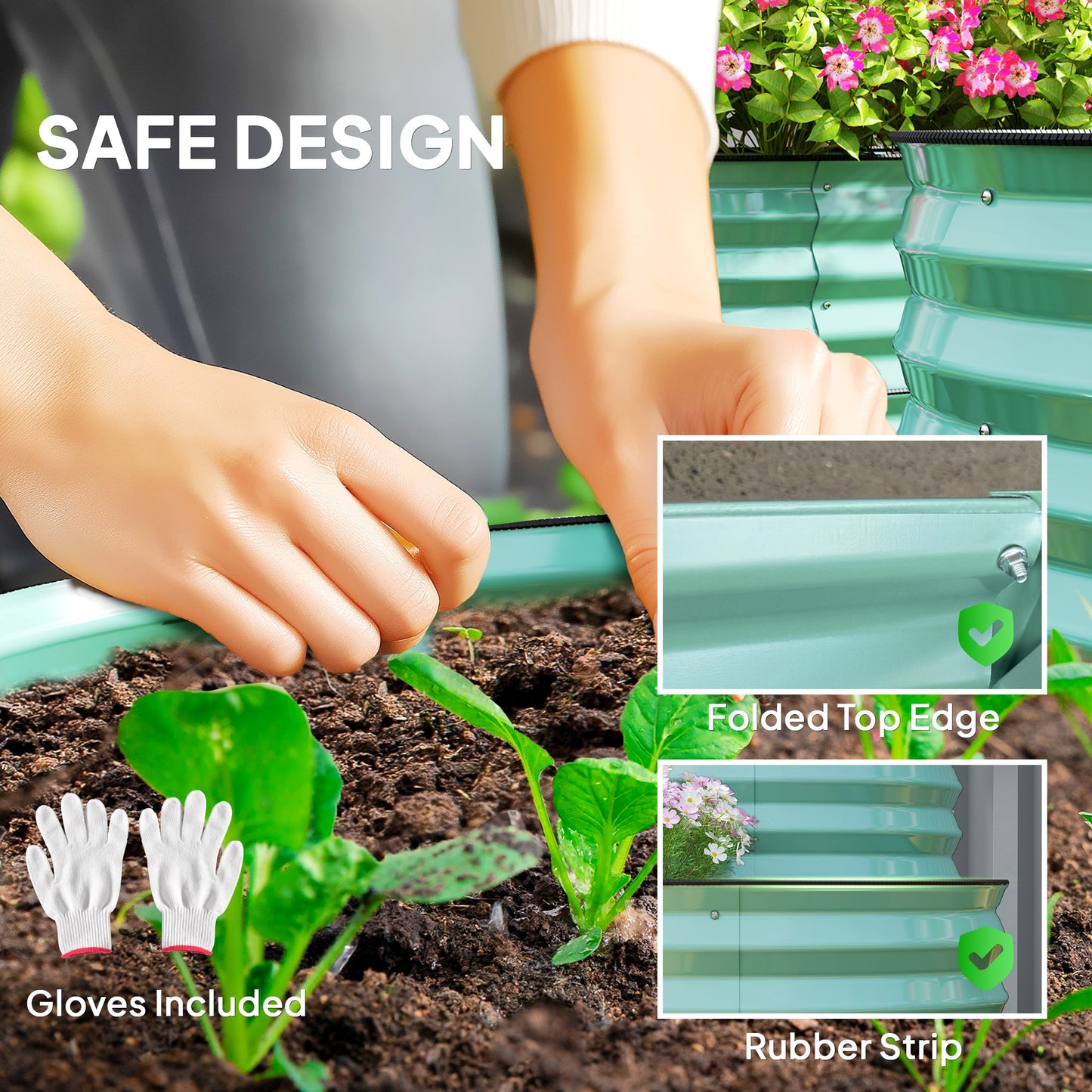 Two-Tier Galvanised Steel Garden Planter