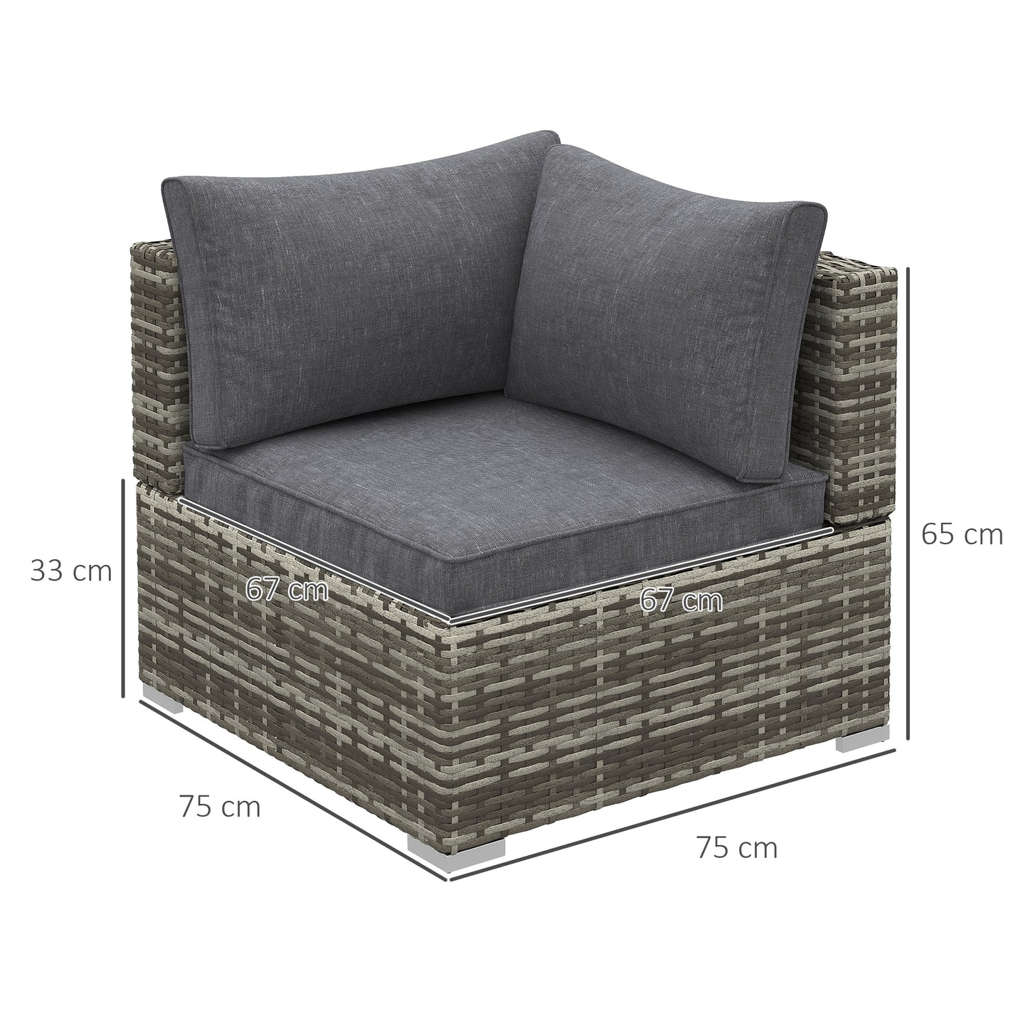Outdoor PE Rattan Corner Sofa (1)