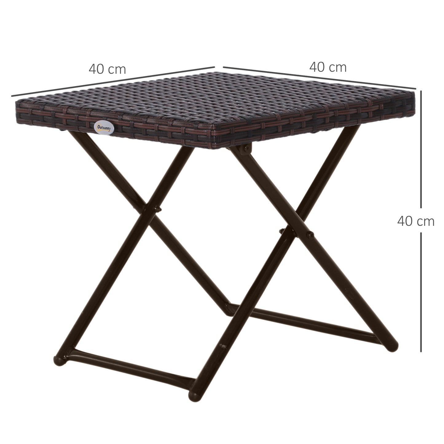 Folding Rattan Garden Coffee Table
