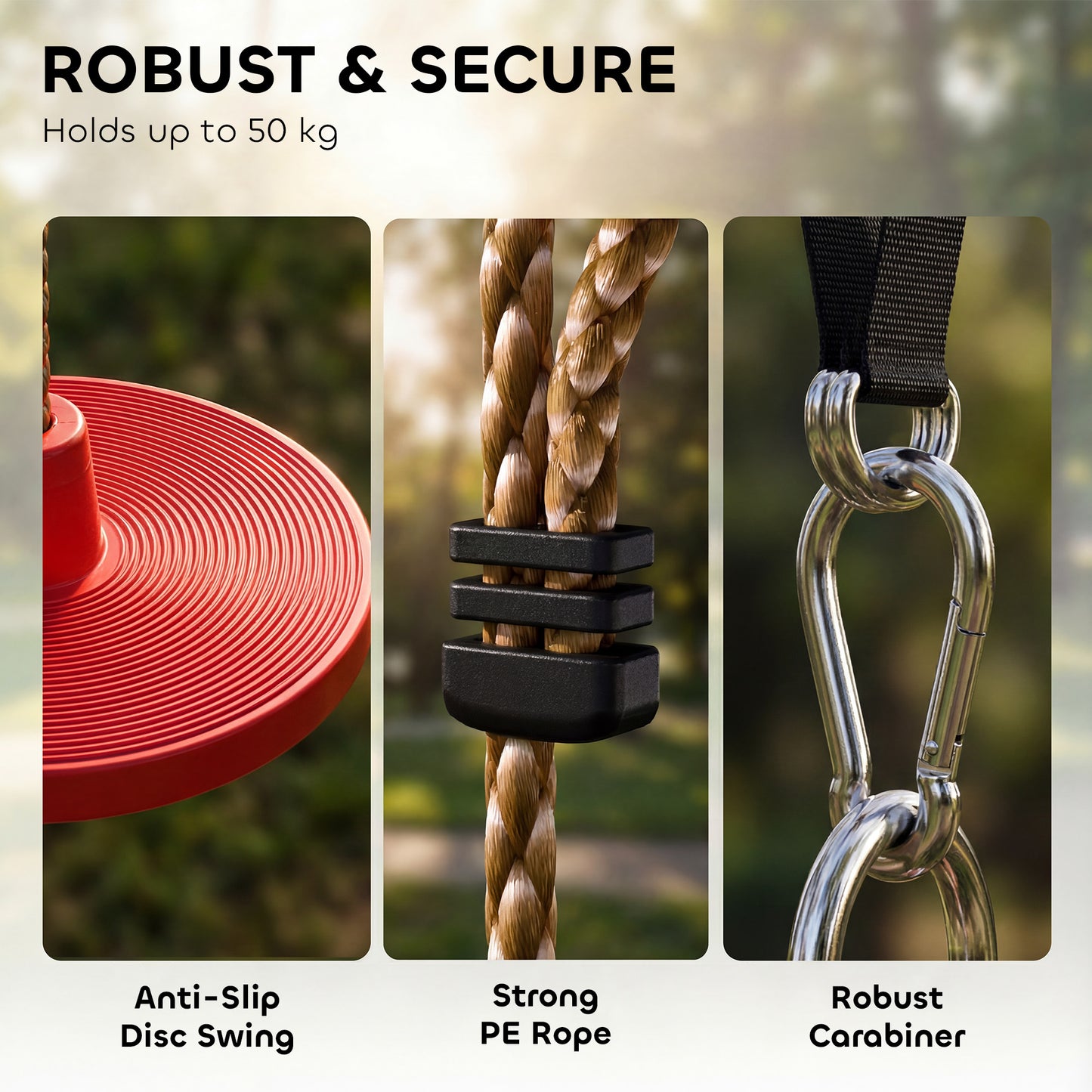 Climbing Rope, Kids Tree Swing Kit with Platforms