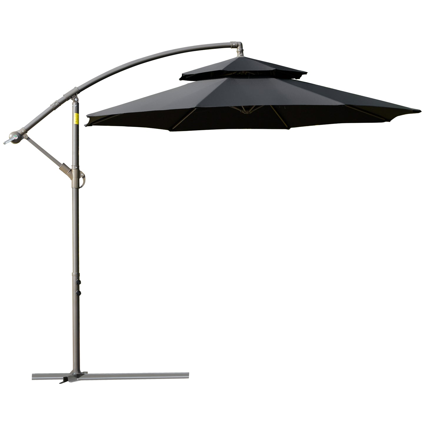 2.7m Banana Parasol Cantilever Umbrella with Crank Handle