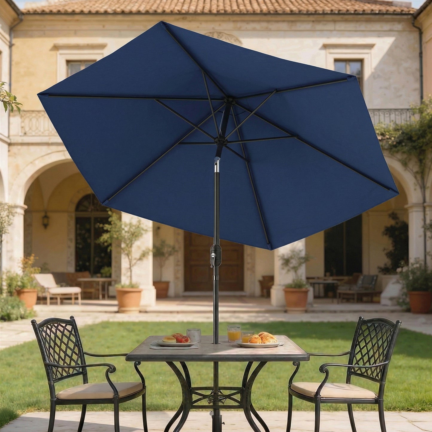 2.6 m Garden Parasol Umbrella with Aluminium Pole (8)