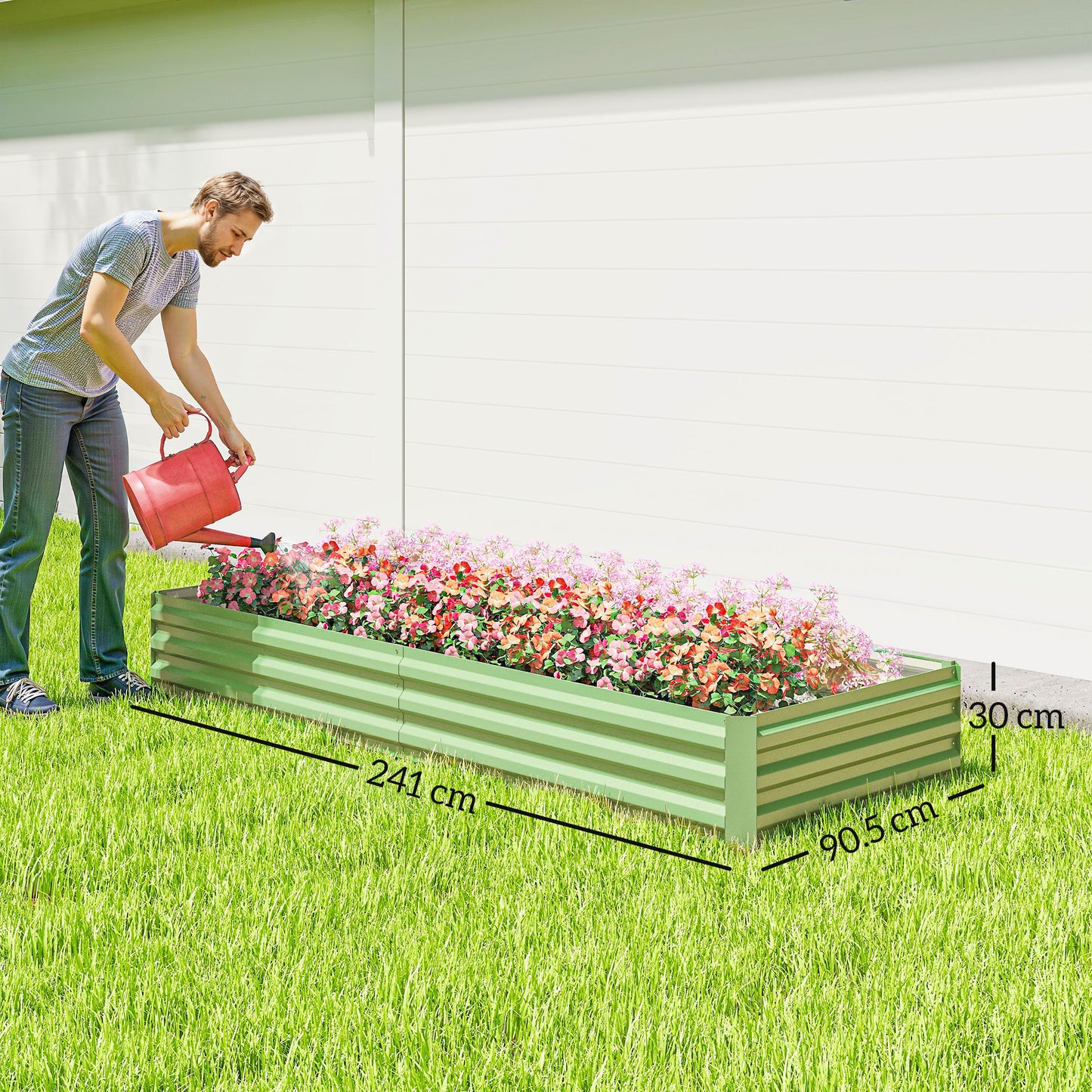 Metal Raised Garden Bed Planter Box Outdoor Planters (2)
