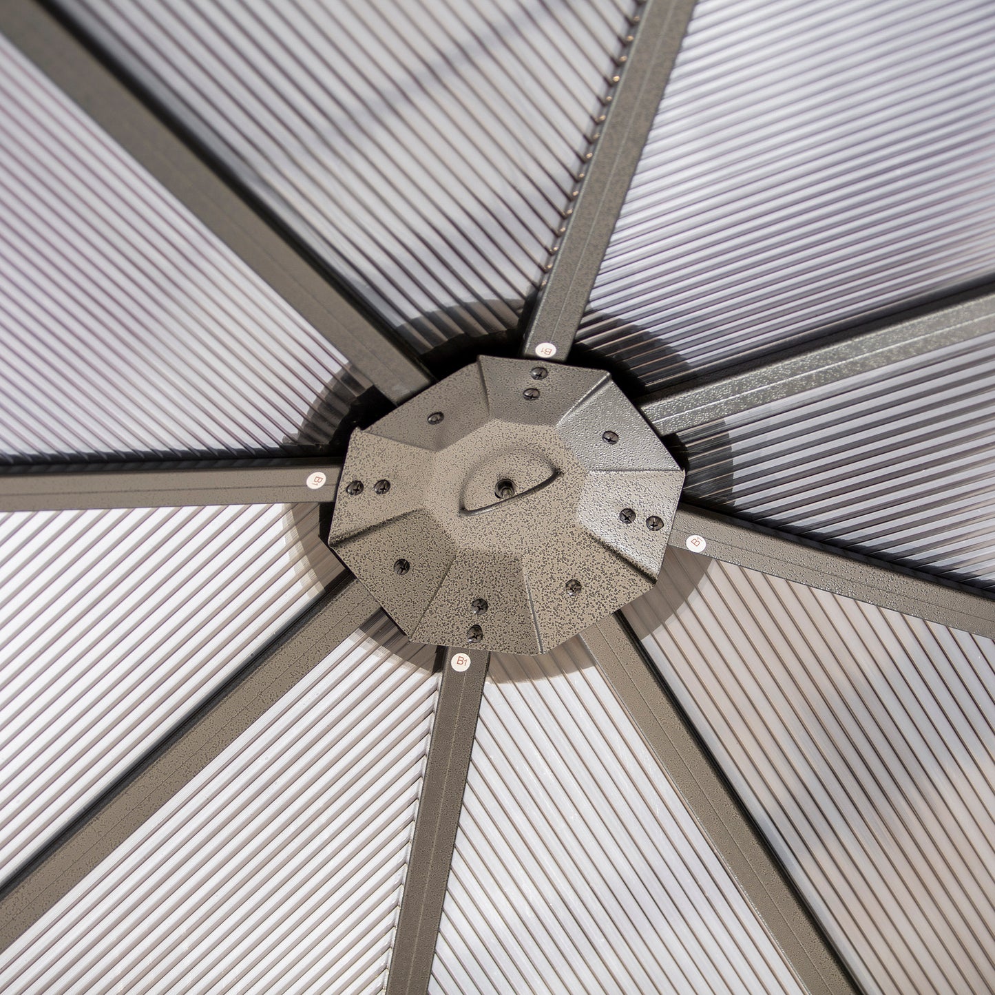 3 x 3(m) Hardtop Gazebo Canopy with Polycarbonate Roof (2)