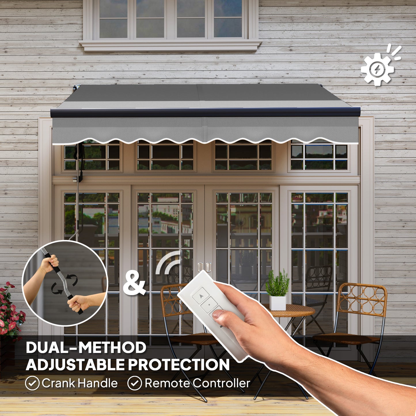 2.5 x 2m Electric Awning with Remote Controller (1)