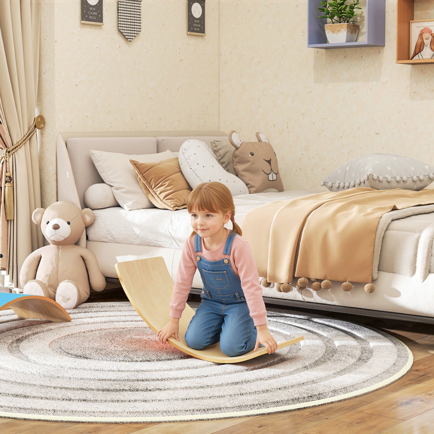 Wooden Balance Board for Kids