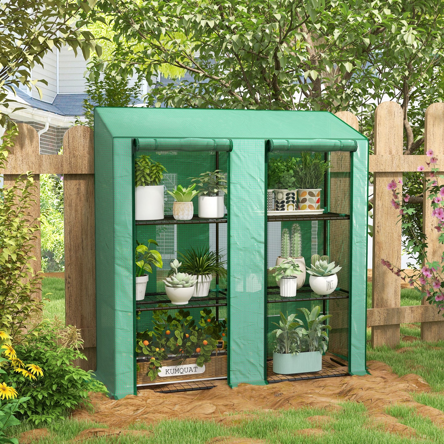 46 x 143cm Three-Shelf Mini Greenhouse